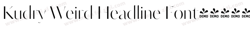 Kudry Weird Headline Font字体转换